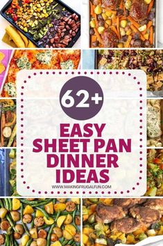 easy sheet pan dinner ideas with text overlay