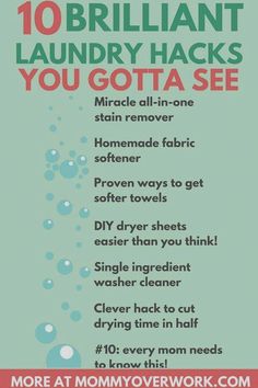 the 10 brilliant laundry hacks you gota see are on this page, and they're all in one place