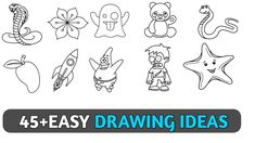 the cartoon drawings are easy to draw for kids and adults, so they can be used as