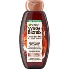 Whole Blends Smoothing Shampoo with Coconut Oil & Cocoa Butter provides up to 24 hours of intensely smooth hair when used with our smoothing conditioner and leave-in conditioner or smoothing oil. Control Frizzy Hair, Garnier Whole Blends, Whole Blends, Tropical Fragrance, Coconut Oil Skin Care, Butter Extract, Shampoo And Conditioner Set, Thickening Shampoo, Coconut Oil For Skin