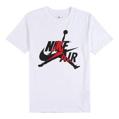 Air Jordan Jumpman Logo Sports short sleeve Men White BV5906-100 (Men's/Short Sleeve/Gift Recommend) White Short Sleeve Sportswear T-shirt, White Short Sleeve T-shirt For Light Sports, White Short Sleeve Sports T-shirt, Jordan Logo, Jumpman Logo, Sleeve Men, Sports Logo, Logo Tees, Sport Shorts