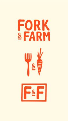 fork and farm logo on a white background