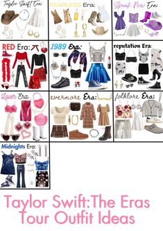 taylor swift the eras tour outfits and accessories from her album, taylor swift the eras tour outfits