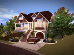 Sims 4 Split Level House, House For 4 People, Split Level Home