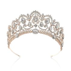 SWEETV Rose Gold Wedding Tiaras and Crowns for Women, Rhinestone Queen Tiara Headpieces for Women Crystal Hair Accessories Add a magical touch to your big day by wearing this sparkling tiara. You are looking at the sensational and unique rhinestone crown. The metal tiara is of high quality, bend at the end for a perfect fit. Pin loops at each end of the tiara for extra security. Sparkling headpiece, ideal for Weddings, Birthdays, Proms, Costume, Bridal Showers, Baby Showers, Maternity Shoots, Ha Wedding Tiara Headband, Crystal Wedding Crown, Crowns For Women, Queen Tiara, Queens Tiaras, Wedding Tiaras, Crystal Crown Wedding, Tiara Headpieces, Maternity Shoots