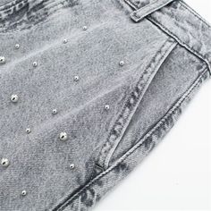 KEYANKETIAN 2024 New Launch Women Luxury Pearl Decoration Denim Skirt Summer Chic Pockets Slim Pearl Decorations, Stretch Denim Fabric, Skirt Summer, Clothing Catalog, A Line Mini Skirt, Skirt With Pockets, Summer Chic, New Launch, Skirts With Pockets