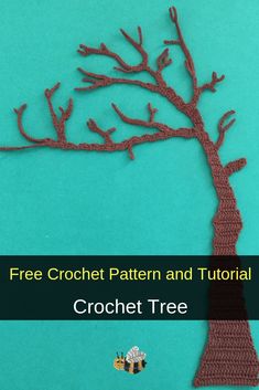 a crochet tree is shown with the text free crochet pattern and video