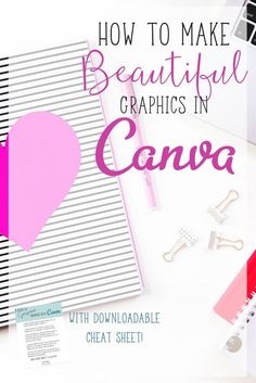 how to make beautiful graphics in canva with free printable sheets and binders