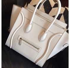 I love this designer! Hopefully one day I'll own one of these beauties!! white celine Afrikaanse Mode, Expensive Taste, Minimal Chic, Cute Purses