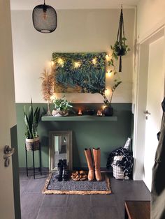 a living room filled with lots of furniture and decor