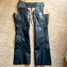 Harley Davidson Women’s Riding Chaps, Genuine Leather, Adjustable Backing, Size Small. These Are In Great Condition. Riding Chaps, Harley Davidson Women, Harley Davidson, Pant Jumpsuit, Genuine Leather, Pants For Women, Size Small, Pants, Leather