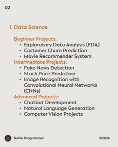 an image of a computer screen with the text, data science beginner projects exploratory data