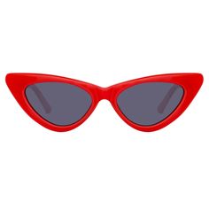 The Attico Dora D-Frame Sunglasses in Red by LINDA FARROW – LINDA FARROW (U.S.) Eye Silhouette, Red Sunglasses, The Attico, Blue Lenses, Linda Farrow, Sunglass Frames, Cat Eye Sunglasses, Cat Eye, Uv Protection