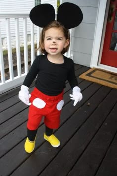 Toddler Minnie Mouse Costume Diy, Disney Costumes Diy, Costume Carnaval, Mickey Mouse Costume, Mouse Halloween