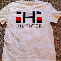 Brand New - Never Worn Tommy Hilfiger Cotton Shirt With Graphic Print, Tommy Hilfiger Cotton Graphic Print Shirt, Tommy Hilfiger Graphic Print Cotton Shirt, Tommy Hilfiger Graphic Print Short Sleeve Shirt, Tommy Hilfiger Cotton Shirt With Letter Print, Tommy Hilfiger White Crew Neck Shirt, Tommy Hilfiger Logo Print T-shirt For Streetwear, Tommy Hilfiger Graphic Print T-shirt For Streetwear, Tommy Hilfiger Crew Neck Shirt With Letter Print