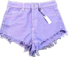 High Waist Purple Bottoms For Summer, Trendy Purple Bottoms With Built-in Shorts, Lilac Purple, Color Purple, Jean Shorts, Lilac, Topshop, Size 2, High Waisted