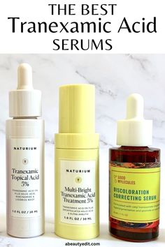 The Best Tranexamic Acid Serums Kojic Acid Serums, Tranexamic Acid Serum, Tranexamic Acid Benefits, Pantothenic Acid Benefits, Skin Inspiration, Hyperpigmentation Serum, Fade Hyperpigmentation, Skin Care Hyperpigmentation, Skin Hacks