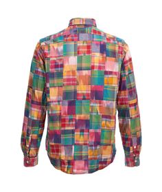 Polo Ralph Lauren Patchwork Shirt | italist Fitted Cotton Shirt With Patchwork, Fitted Cotton Patchwork Shirt, Multicolor Cotton Patchwork Shirt, Madras Shirt, Patchwork Shirt, Polo Ralph, Down Shirt, Button Down Shirt, Polo Ralph Lauren