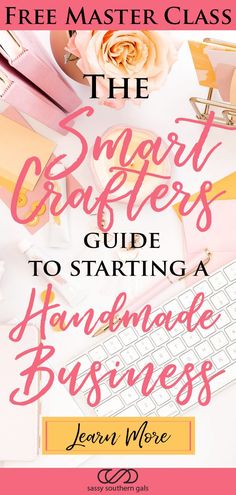 a pink book cover with the title, the smart brothers guide to starting a handmade business