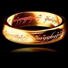 Brand New Lord Of The Rings “Precious” The One True Ring Lotr Ring, Ring Inscription, The One Ring, Stuff To Buy, Signature Rings, Power Ring, Letter Ring, Titanium Ring, Ringe Gold