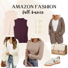 Fall basics from Amazon! #amazon #amazondeals #amazonfashionfinds #amazonfashionhaul #falloutfitsforwomen #falloutfitswomen Outfits From Amazon Women, Women Amazon Must Haves, Amazon Fashion Women, Women Amazon Outfits, Amazon Winter Must Haves, Amazon Fall Outfits 2024, Amazon Must Haves Fashion, Amazon Fall Fashion 2024, Fall Amazon Outfits