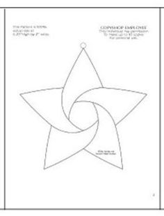 an image of a star that has been cut out into four sections and is shown in the