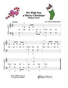 we wish you a merry christmas sheet music