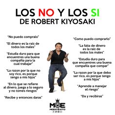 a man sitting on top of a wooden stool in front of a white background with the words los no y los si de robert kyloski