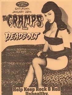 the cramps and dead bolt concert poster