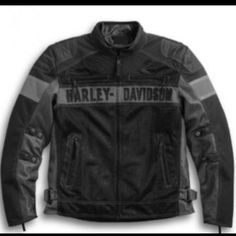 Material: 100% Polyester Removable Waterproof Polyester Taffeta Liner With Zipper Front Sleeves: Pre-Curved Sleeves With Snap Tabs. Adjustable Waist Tabs. Front Closure: Two-Way Zipper Front. Zipper Cuffs. Pockets: Zipper Hand-Warmer And Chest Pockets. One Interior Stash Pocket And One Interior Zipper Pocket Harley Davidson Jacket, Riding Jacket, Mecca, Hand Warmers, Chest Pocket, Front Zipper, Zipper Pocket, Harley Davidson, Mens Jackets