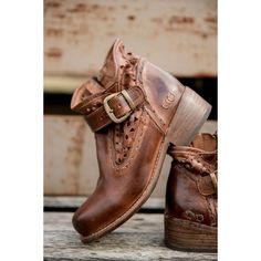 Heather BedStu Boots Bedstu Boots Outfits, Casual Leather Booties With Buckle Closure, Casual Brown Moto Boots With Stacked Heel, Brown Leather Booties With Buckle Closure, Bedstu Boots, Ankle Cowgirl Boots, Cowgirls Boots, Bed Stu Boots, Stacy London