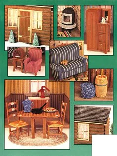 a magazine with pictures of furniture and decor on the front cover, including an old - fashioned