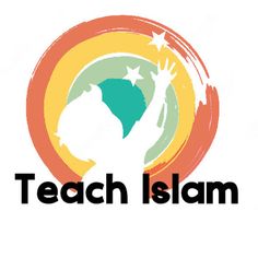 the logo for teach islam with a silhouette of a person holding a star in his hand