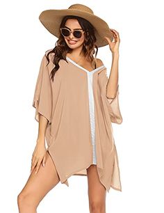 US?only.Free?delivery?in??3-7?business?days. 100% Rayon Features: Deep v neckline.sexy open side split on asymmetrical hem. batwing sleeve. relaxed loose silhouette.simple and plain This coverup can also be used as daily outfit. best match for any summer shorts &pants or wear as casual dress.fashionable and elegant Easy to match: Perfect for womens Bikini. Swimwear. Swimsuits. Beachwear. Bathing Suits. Monokini. Tankini. Casual. Ect Great For Many Occasions: Suitable for beach. party. poolside . Summer V-neck Solid Color Blouse, Summer Solid Color V-neck Blouse, V-neck Solid Color Summer Blouse, Solid Color V-neck Blouse For Summer, Summer Stretch Blouse In Solid Color, Chic V-neck Top For Beach Season, Solid V-neck Blouse For Beach, Solid V-neck Beach Blouse, Solid V-neck Blouse For The Beach