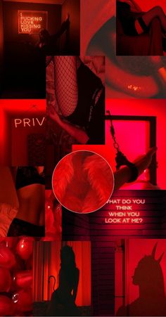 a collage of images with the words priv in red and black on them