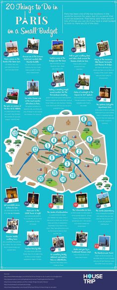 a map showing the locations and attractions in paris