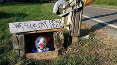 there is a creepy clown in the mailbox