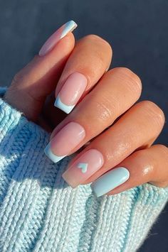 Short French Tip Nails, Cute Simple Nails, Simple Gel Nails, Makijaż Smokey Eye, Short Acrylic Nails Designs, Short Acrylic Nails, Nail Arts, French Tip Nails, Square Nails