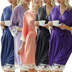 Your comfort will be at an all-time high when you slip into this women's robes. We pursue perfection in material, design and details on all our women's sleepwear to bring you the best goods and use experience. Lace Hem, Dress Pink, V Neck Dress