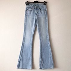 Excellent Condition. Vintage Y2k Levi’s Jeans. Fitted With Flare Bottoms. Light Wash. Size 24 (No Size Tag; Measured Flat: 12.5” Waist, 15.75 Hip, 8.5” Front Rise, 30.5” Inseam) Trendy Levi's High Waist Flare Jeans, Trendy High Waist Levi's Flare Jeans, Y2k Mid-rise Denim Blue Flare Jeans, Light Wash Mid-rise Y2k Jeans, Trendy Levi's Light Wash Jeans, 90s Style Blue Mid-rise Flare Jeans, Y2k Style Flare Jeans For Spring, Fitted High Rise Y2k Jeans, Y2k Style Denim Flare Jeans