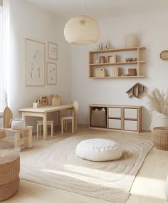 a living room filled with furniture and lots of white stuff on top of a rug