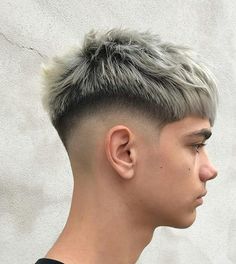 Curly Hair Fade, Edgars Haircut, Mens Haircuts Short Hair, Mens Hair Colour, Stylish Short Haircuts, Men Hair Color, Faded Hair