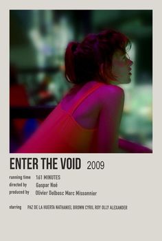 the poster for enter the void 2009 shows a woman in a pink dress with her head tilted back