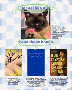 there are three different books on the same page, one is an egyptian cat and two are not