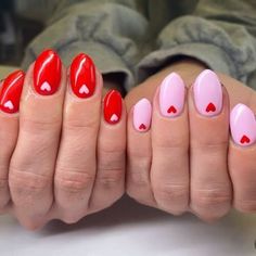 Simple Valentine, Valentine's Day Nails, Valentines Nails, Nails Makeup, Nail Salon, Hair Nails, Hair And Nails, Nail Designs, Valentines Day