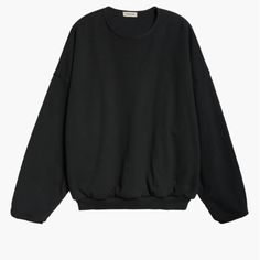 100% Authentic. Brand New With Tags. Black Drop Shoulder Sweatshirt For Everyday, Oversized Black Sweatshirt For Everyday, Black Oversized Sweatshirt For Everyday, Black Boxy Fit Sweatshirt For Loungewear, Everyday Black Drop Shoulder Sweatshirt, Black Washed Crew Neck Sweatshirt, Black Oversized Drop Shoulder Sweatshirt, Oversized Washed Black Crew Neck Sweatshirt, Fear Of God Hoodie