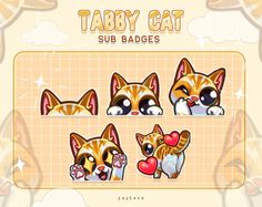 the tabby cat sub badges are shown in this screenshot from animal crossing world