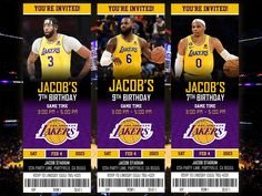 three tickets for the lakers basketball team