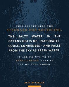 an image of water with the words, this planet sets the standard standards for recycling