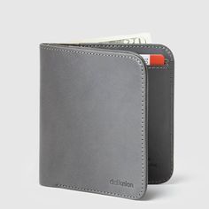 Distil Union Wally Agent Billfold Wallet in Gray Leather Slim Leather Wallet, Front Pocket Wallet, Tan Cowhide, Mens Items, Billfold Wallet, Rfid Wallet, Travel Wallet, Leather Bifold Wallet, Genuine Leather Wallets